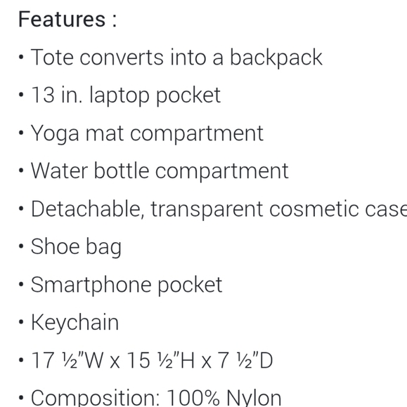 Lole Olive Green & Black Convertible Tote Backpack - Picture 3 of 16